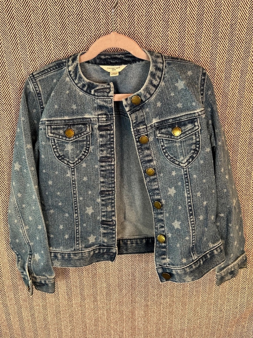 Lands End Denim Star Print Jacket - Kids